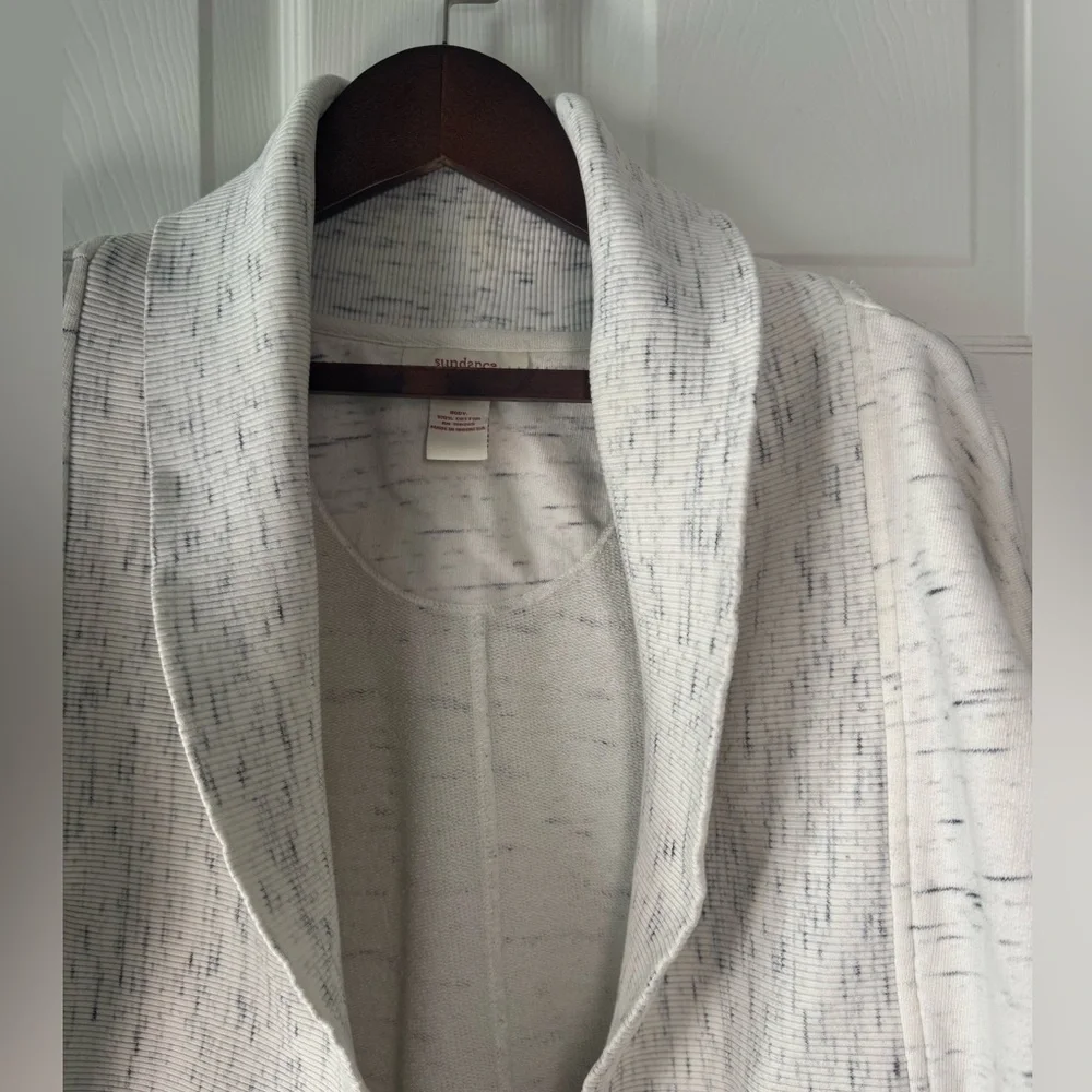 Sundance Sweater Cardigan Open Front Heather Cream Boho Causal Size Small Womens